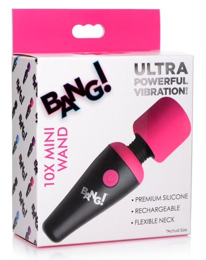 Bang - 10x Vibrating Mini Silicone Wand - Pink | 848518045003 | Available at EroticWarehouse.com