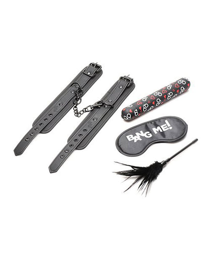 Bang - Bondage Kit - XL Bullet, Cuffs, Tickler and Blindfold - Black | 848518048790 | Available at EroticWarehouse.com