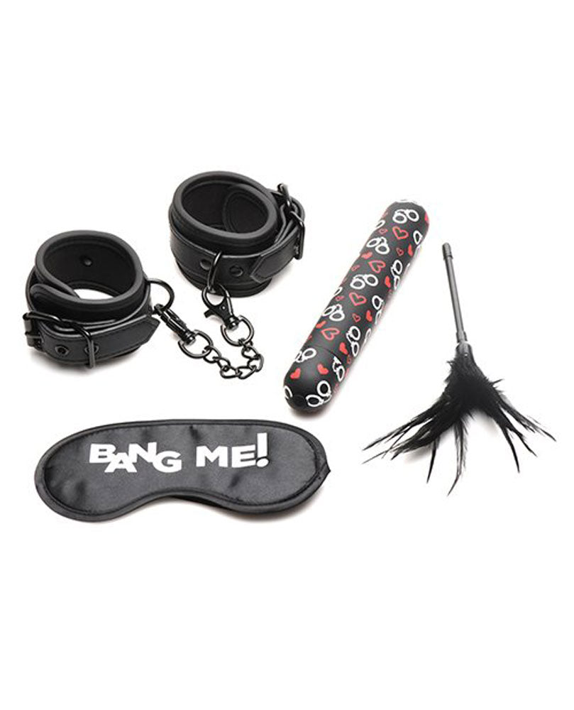 Bang - Bondage Kit - XL Bullet, Cuffs, Tickler and Blindfold - Black | 848518048790 | Available at EroticWarehouse.com