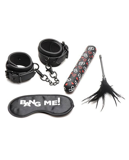 Bang - Bondage Kit - XL Bullet, Cuffs, Tickler and Blindfold - Black | 848518048790 | Available at EroticWarehouse.com