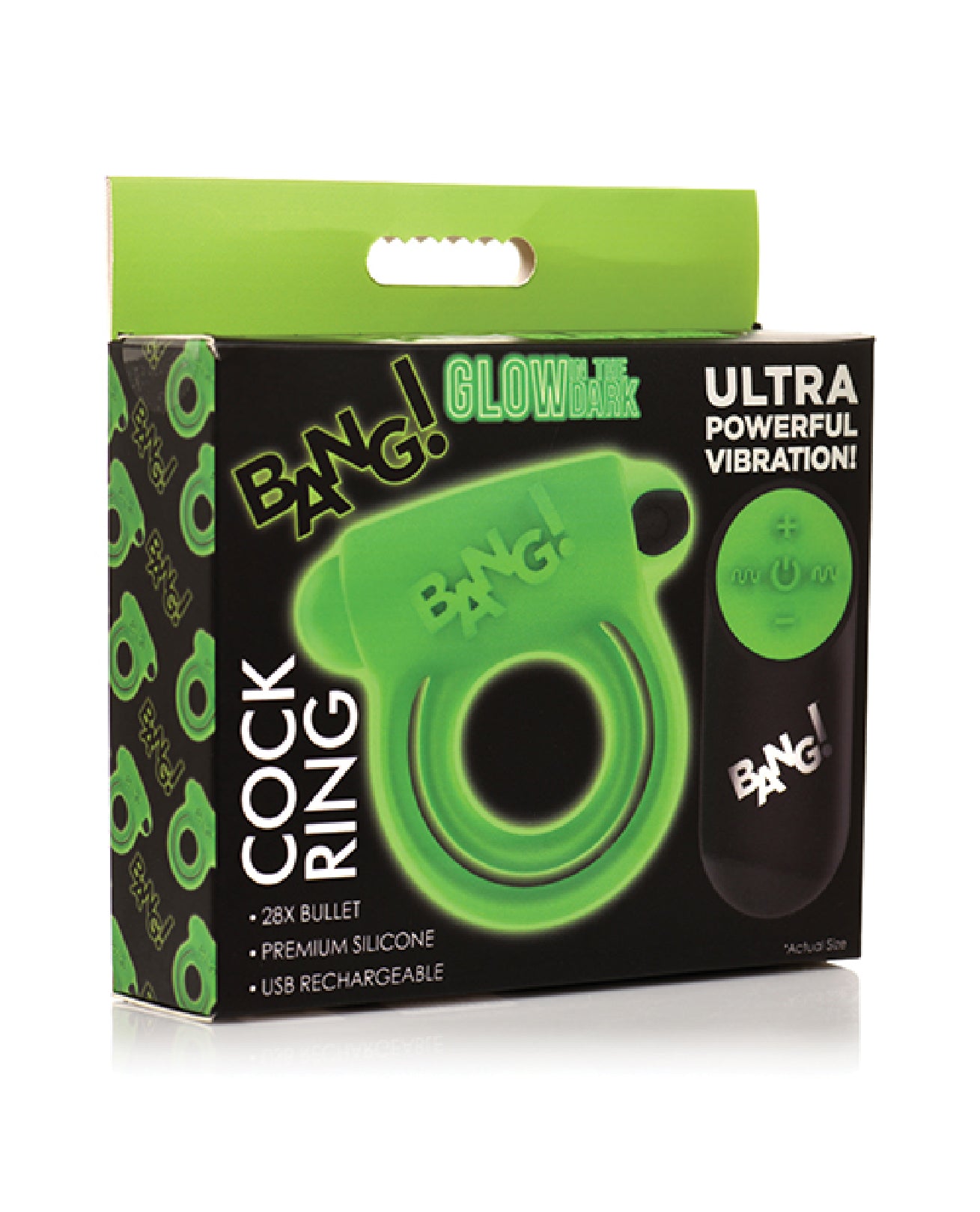 Glow in the Dark Cock Ring - Green | 848518055484 | Available at EroticWarehouse.com