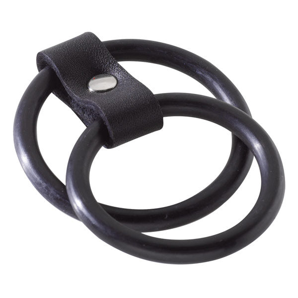 Nitrile Dual Cock Ring - Black | 669729060377 | Available at EroticWarehouse.com