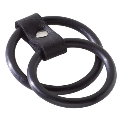 Nitrile Dual Cock Ring - Black | 669729060377 | Available at EroticWarehouse.com