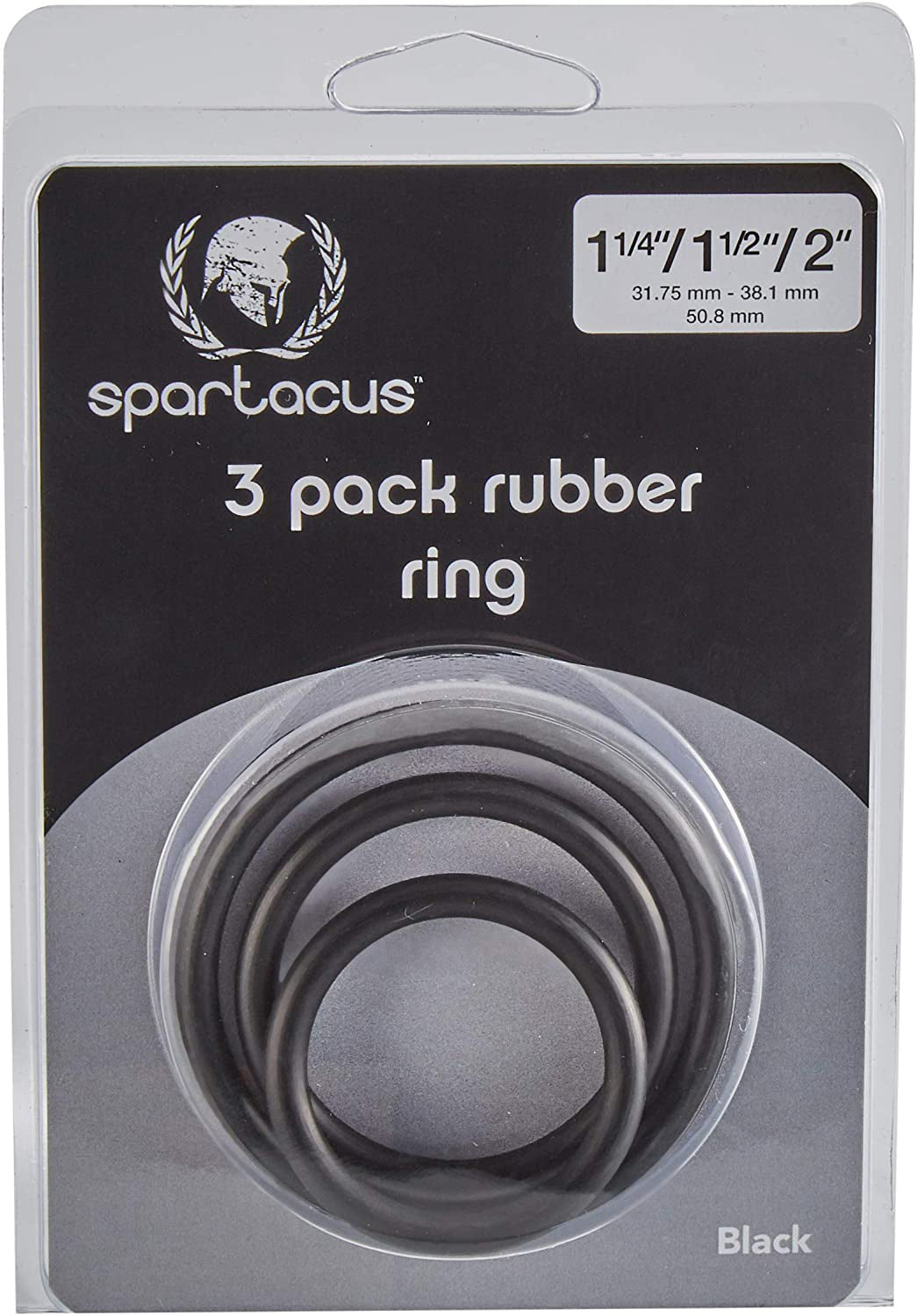 Rubber Cock Ring Set - Black | 669729410141 | Available at EroticWarehouse.com