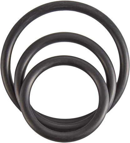 Rubber Cock Ring Set - Black | 669729410141 | Available at EroticWarehouse.com
