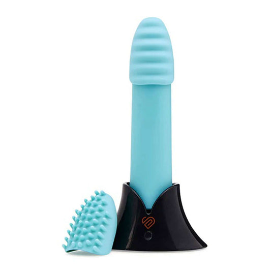Nu Sensuelle Point Plus Bullet With Textured Sleeves - Tiffany Blue | 9342851002590 | Available at EroticWarehouse.com