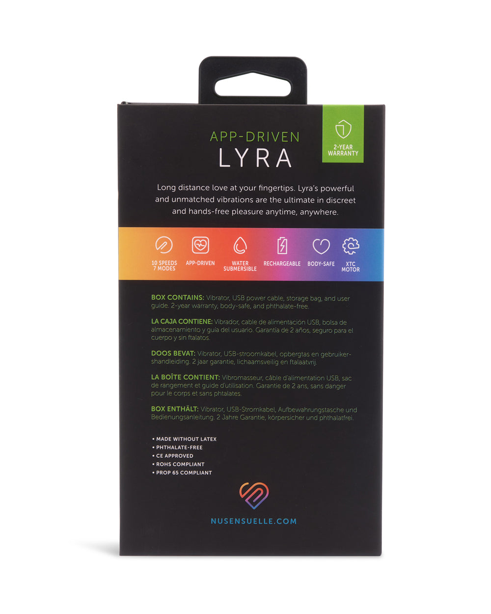 Nu Sensuelle Lyra Panty Vibe App Driven - Black | 9342851003368 | Available at EroticWarehouse.com