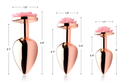 Pink Rose Gold Anal Plug - Small | 848518045720 | Available at EroticWarehouse.com