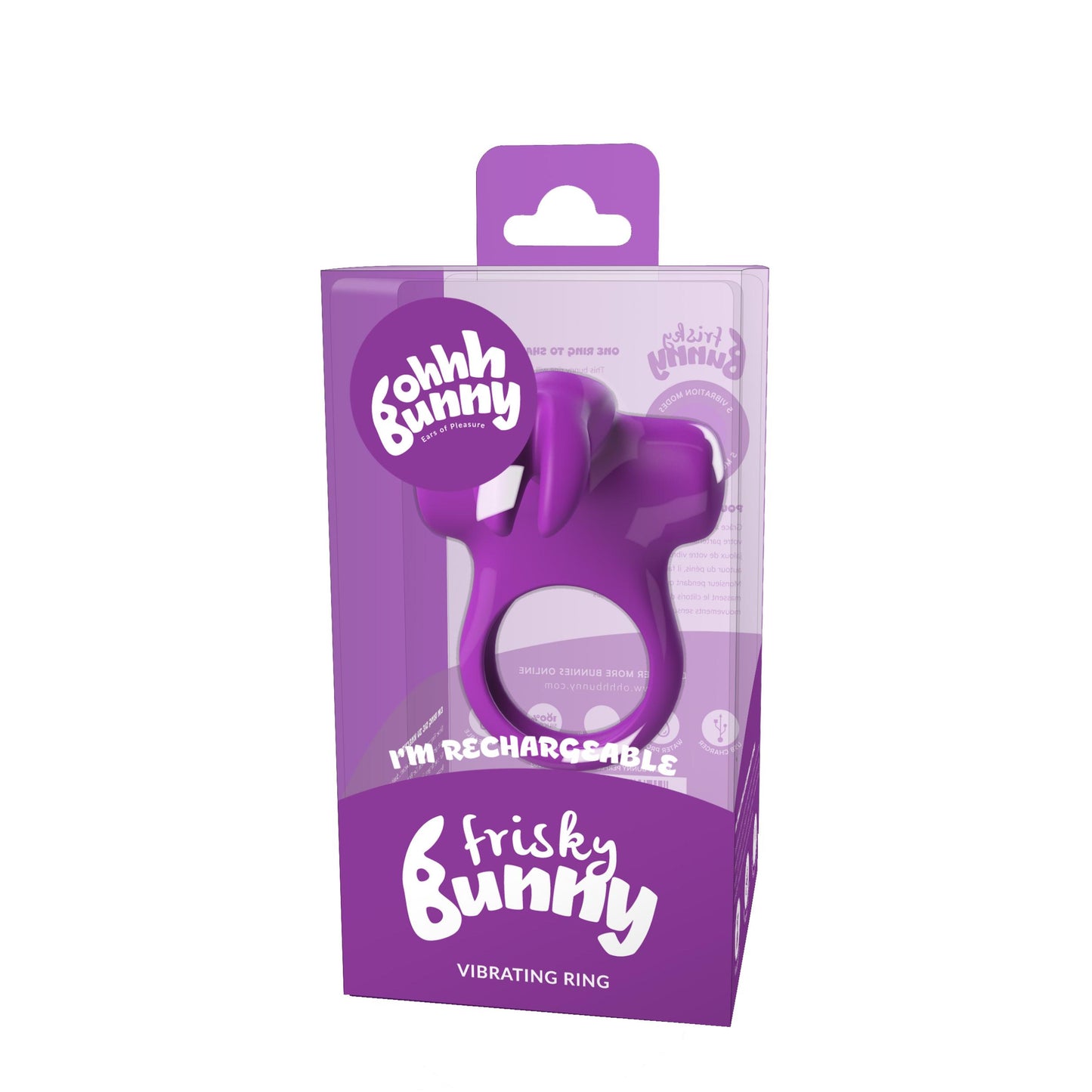 Ohhh Bunny Frisky Bunny Vibrating Ring - Perfectly Purple | 731882511376 | Available at EroticWarehouse.com