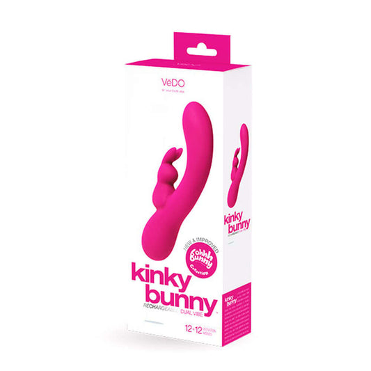 Kinky Bunny Plus Rechargeable Rabbit - Pink | 789185757069 | Available at EroticWarehouse.com
