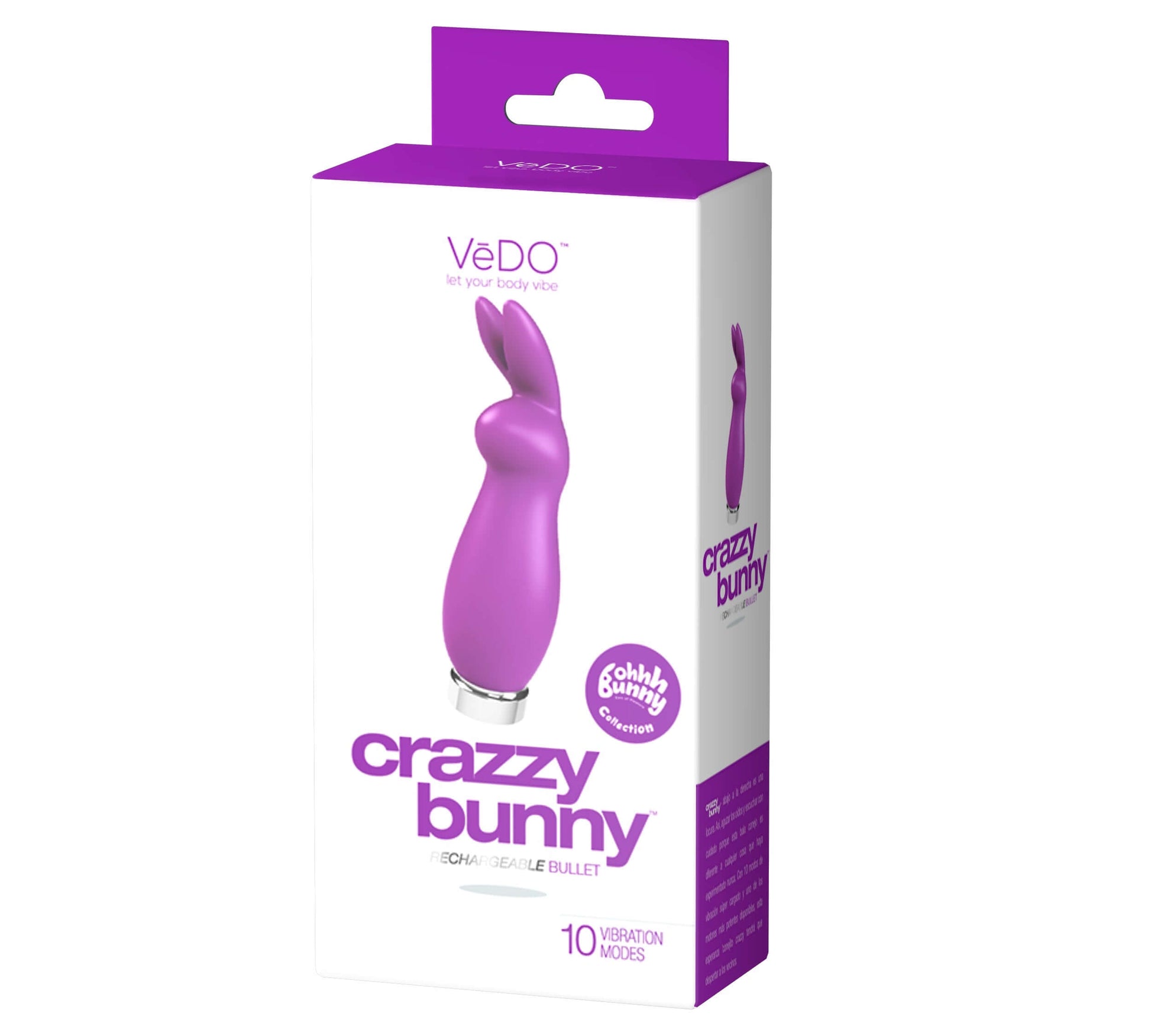 Crazzy Bunny Rechargeable Bullet - Perfectly Purple | 731882511666 | Available at EroticWarehouse.com