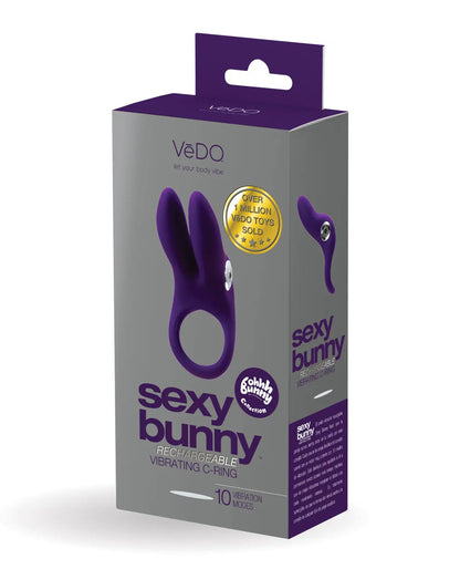 Sexy Bunny Rechargeable Ring - Deep Purple | 792816281451 | Available at EroticWarehouse.com