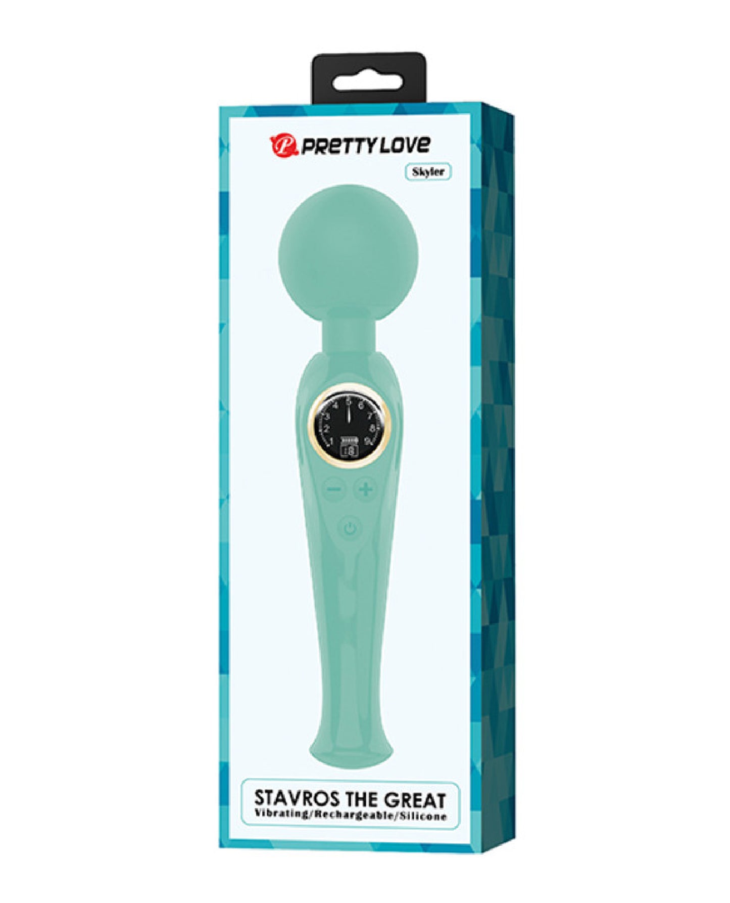 Skylar - Led Digital Display Wand - Turquoise | 6959532335477 | Available at EroticWarehouse.com