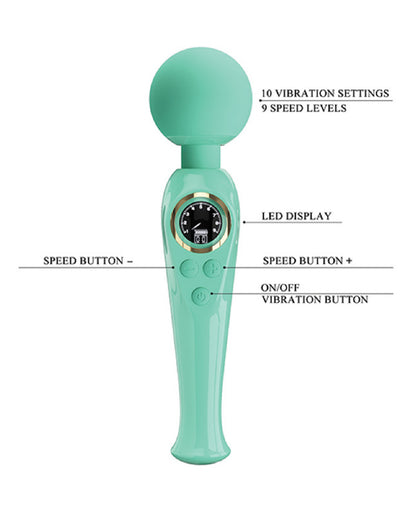Skylar - Led Digital Display Wand - Turquoise | 6959532335477 | Available at EroticWarehouse.com