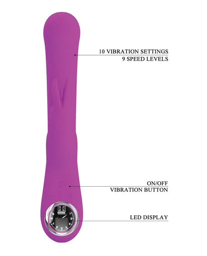 Lamar Led Digital Display Rabbit - Fuchsia | 6959532335491 | Available at EroticWarehouse.com