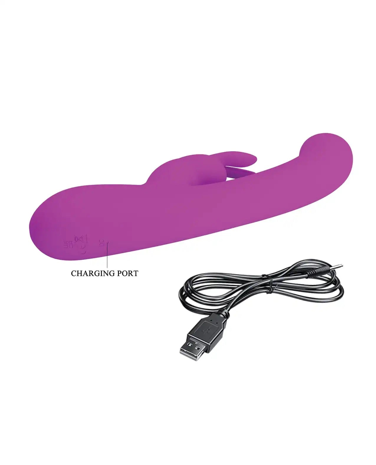 Lamar Led Digital Display Rabbit - Fuchsia | 6959532335491 | Available at EroticWarehouse.com