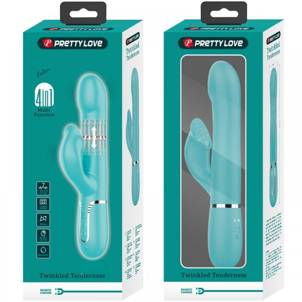 Falin Rabbit Vibrator Pearls - Turquoise | 6959532335835 | Available at EroticWarehouse.com