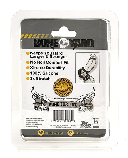Boneyard Silicone Ring 50mm - Black | 666987001500 | Available at EroticWarehouse.com