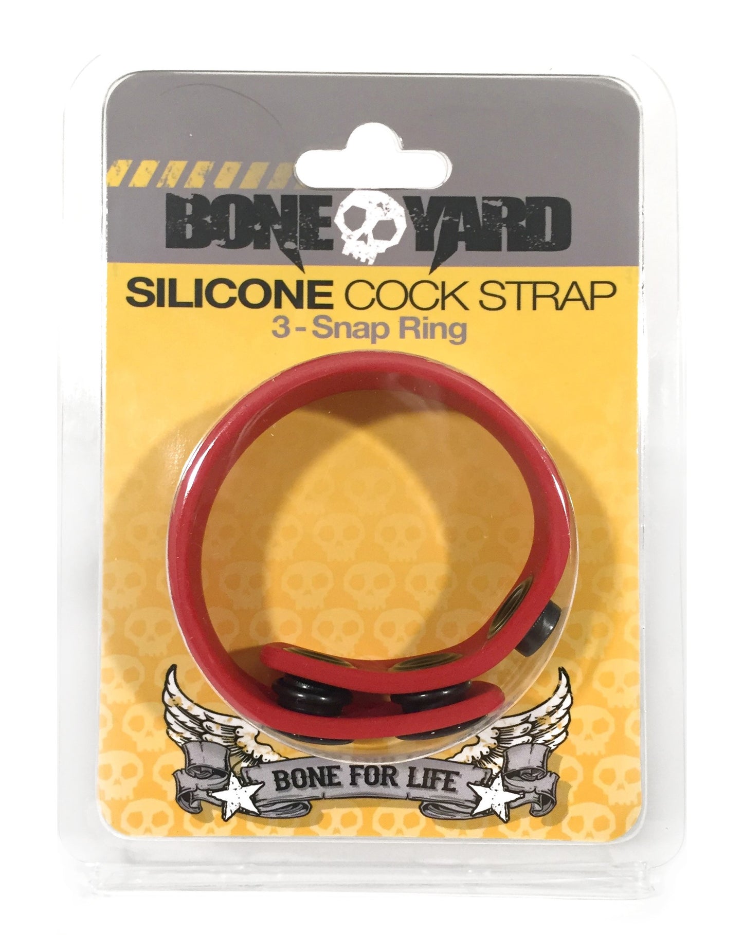 Boneyard Silicone Cock Strap 3 - Snap Ring - Red | 666987003023 | Available at EroticWarehouse.com