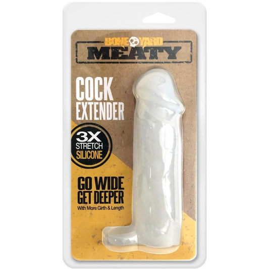 Meaty Cock Extender - Clear | 666987010625 | Available at EroticWarehouse.com