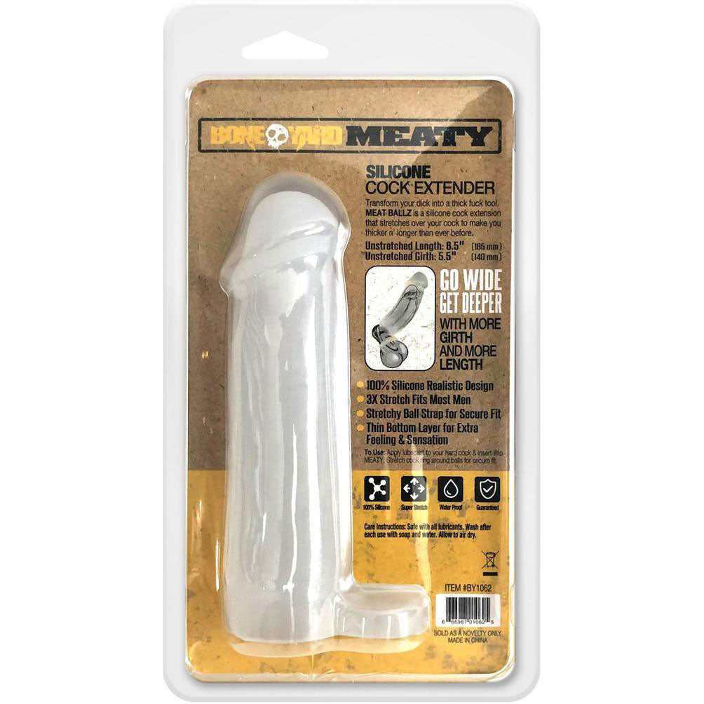 Meaty Cock Extender - Clear | 666987010625 | Available at EroticWarehouse.com