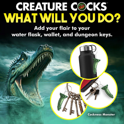 Cockness Monster Keychain - Green | 848518054982 | Available at EroticWarehouse.com
