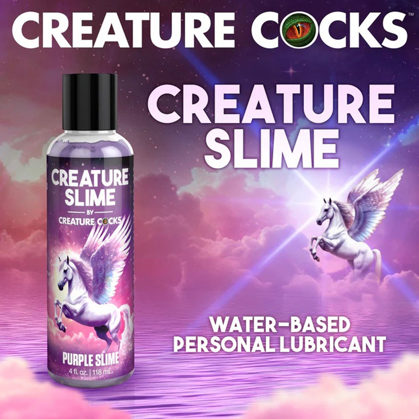4oz Creature Slime Purple Slime Water-Based - Lubricant | 848518057204 | Available at EroticWarehouse.com