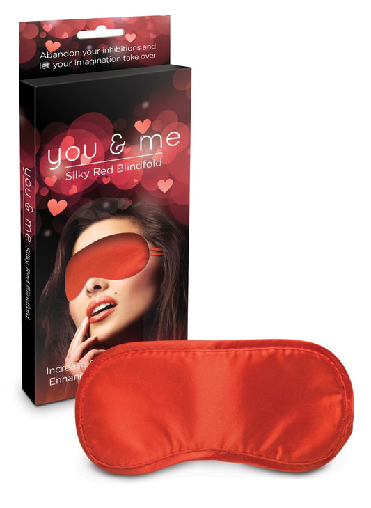 You & Me Silky Red Blindfold | 847878001605 | Available at EroticWarehouse.com