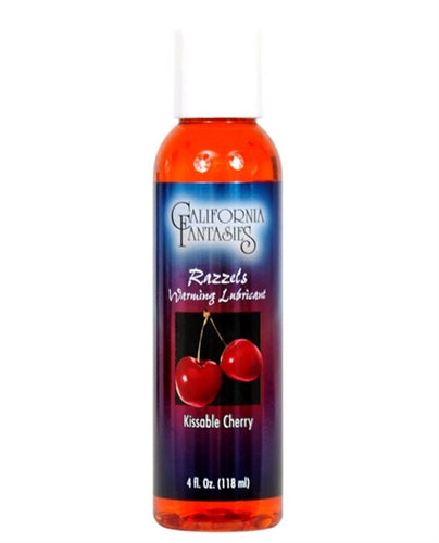 Razzels Warming Lubricant - Kissable Cherry - 4 Oz. Bottle | 855487001077 | Available at EroticWarehouse.com