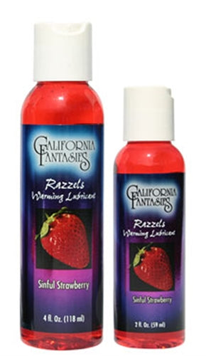 Razzels Warming Lubricant - Sinful Strawberry - 2.5 Oz. Bottle | 855487001015 | Available at EroticWarehouse.com