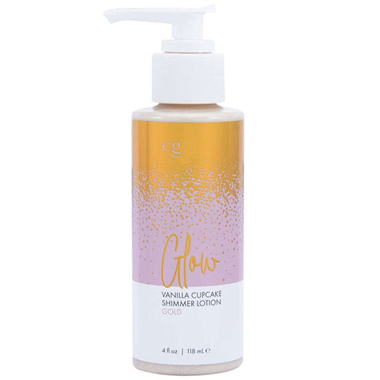 Glow Vanilla Cupcake Shimmer Lotion Gold 4 Oz | 638258904452 | Available at EroticWarehouse.com