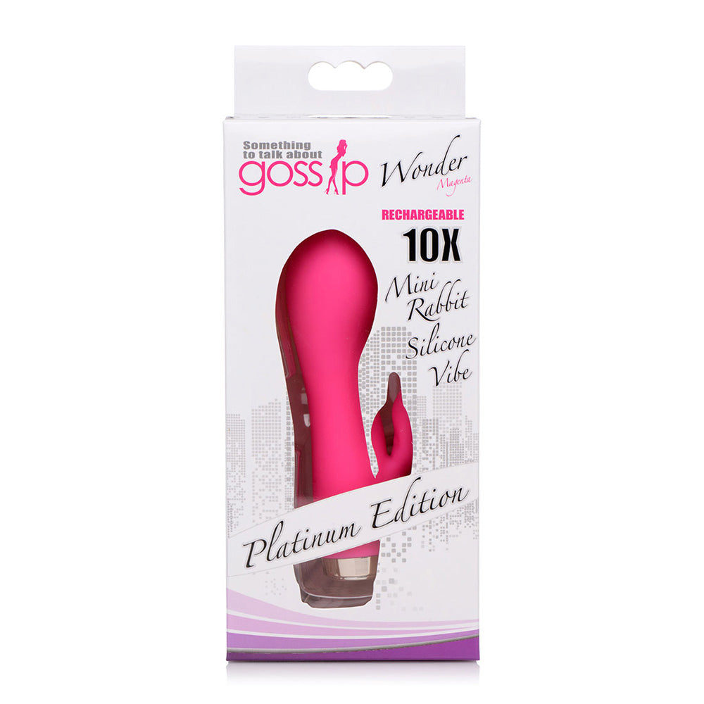 Wonder Mini Rabbit Silicone Vibrator - Pink | 653078941845 | Available at EroticWarehouse.com