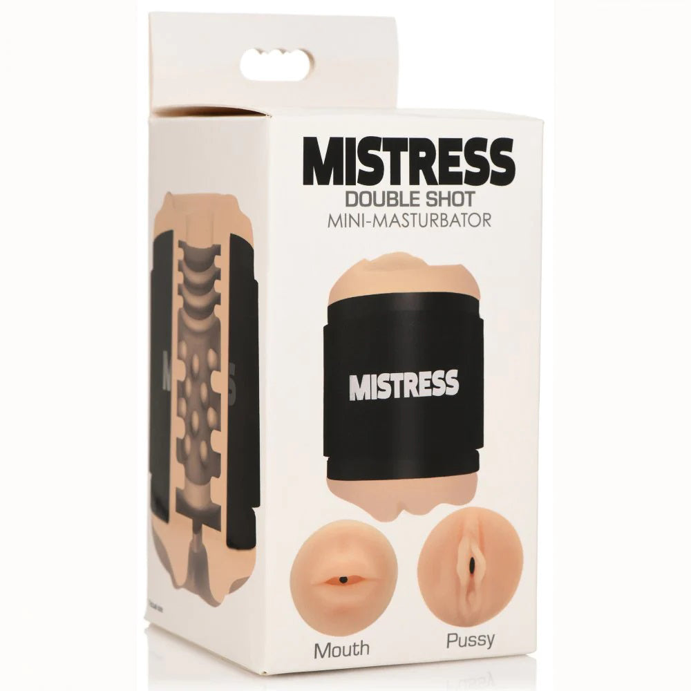 Mistress Double Shot Mouth and Pussy Stroker - Light | 653078943153 | Available at EroticWarehouse.com