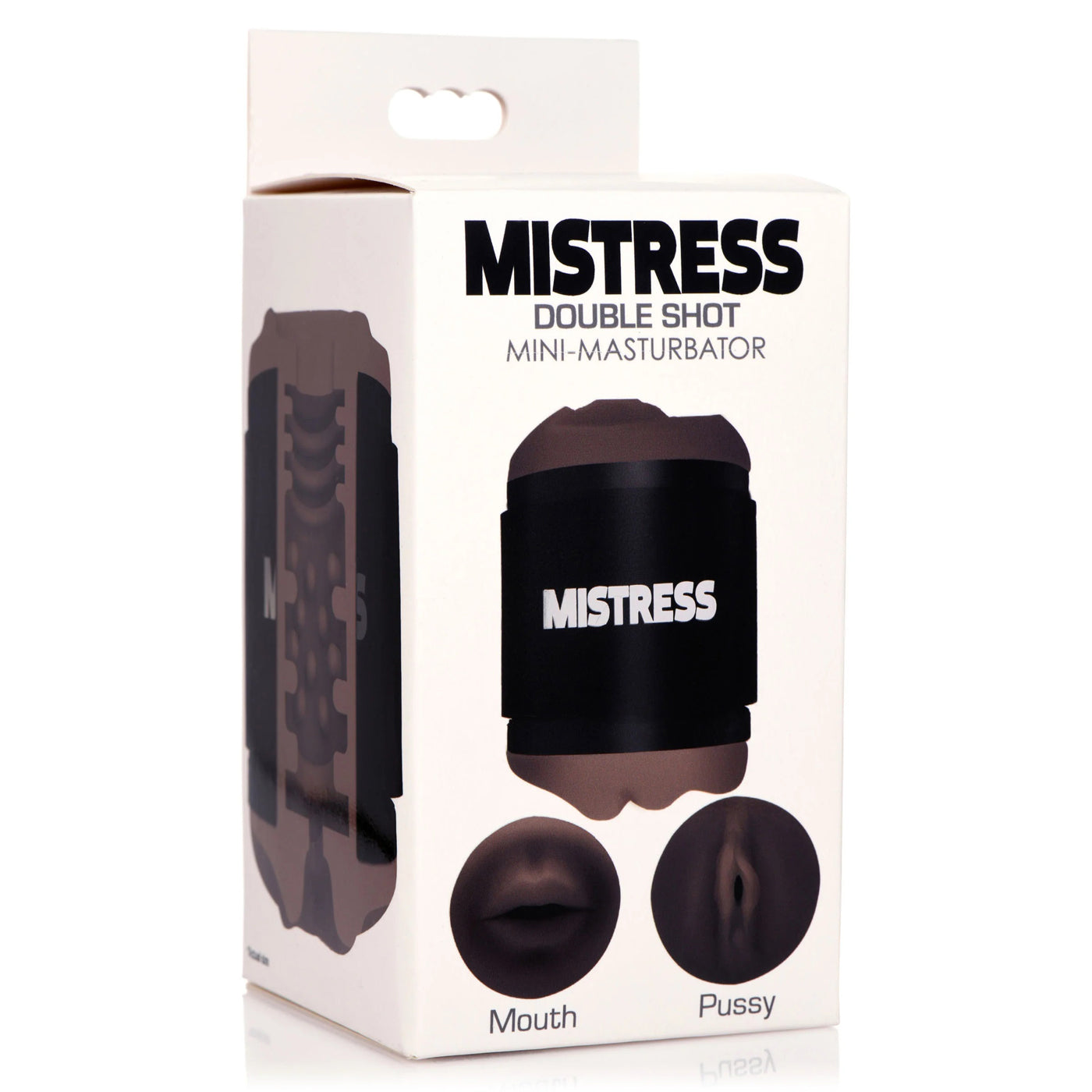 Mistress Double Shot Mouth and Pussy Stroker - Dark | 653078943177 | Available at EroticWarehouse.com