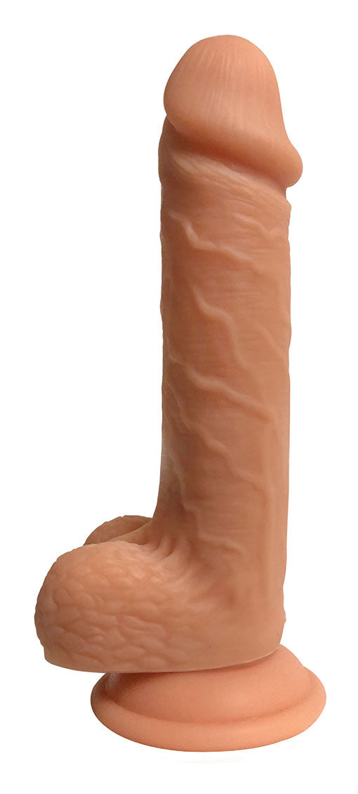 Easy Rider 7 Inch Dual Density Dildo With Balls - Light | 653078942958 | Available at EroticWarehouse.com