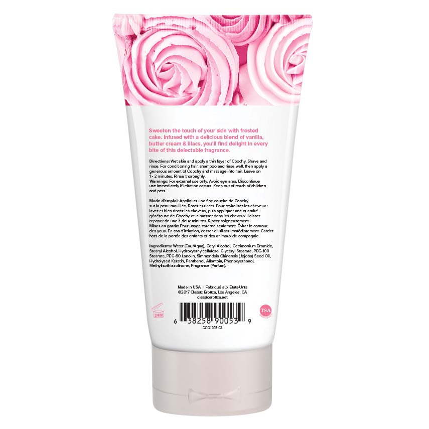 Coochy Shave Cream - Frosted Cake - 3.4 Oz | 638258900539 | Available at EroticWarehouse.com