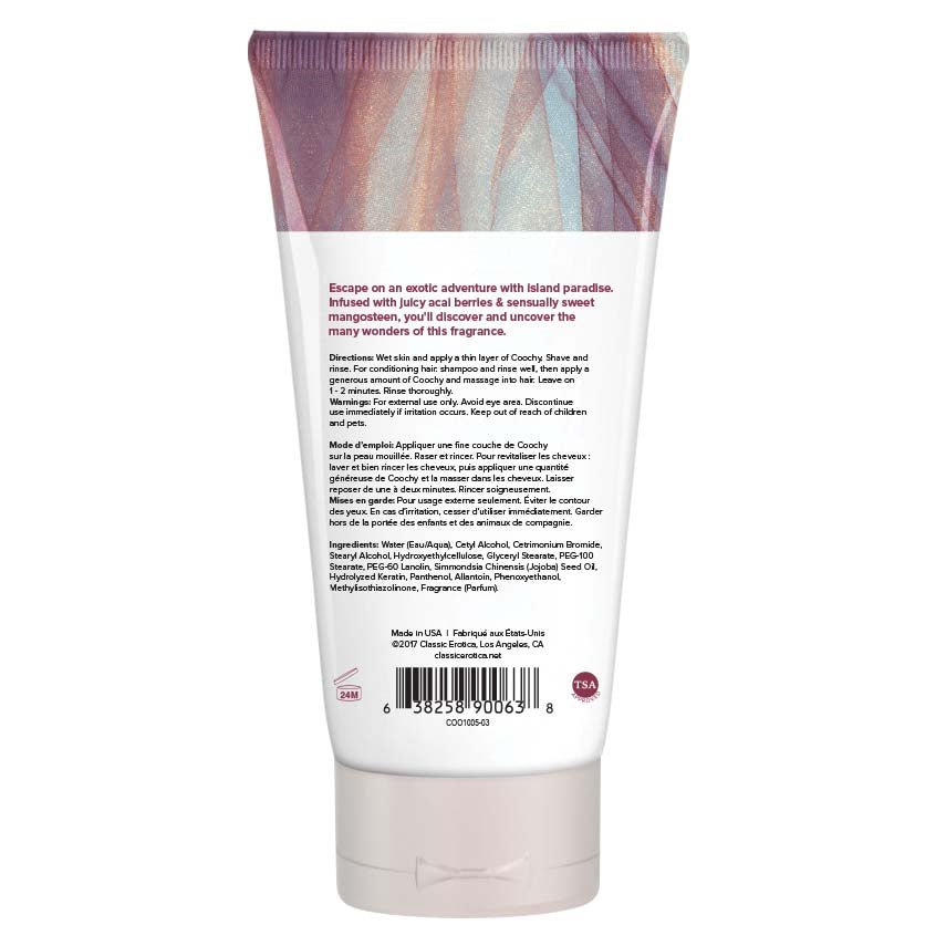 Coochy Shave Cream - Island Paradise - 3.4 Oz | 638258900638 | Available at EroticWarehouse.com