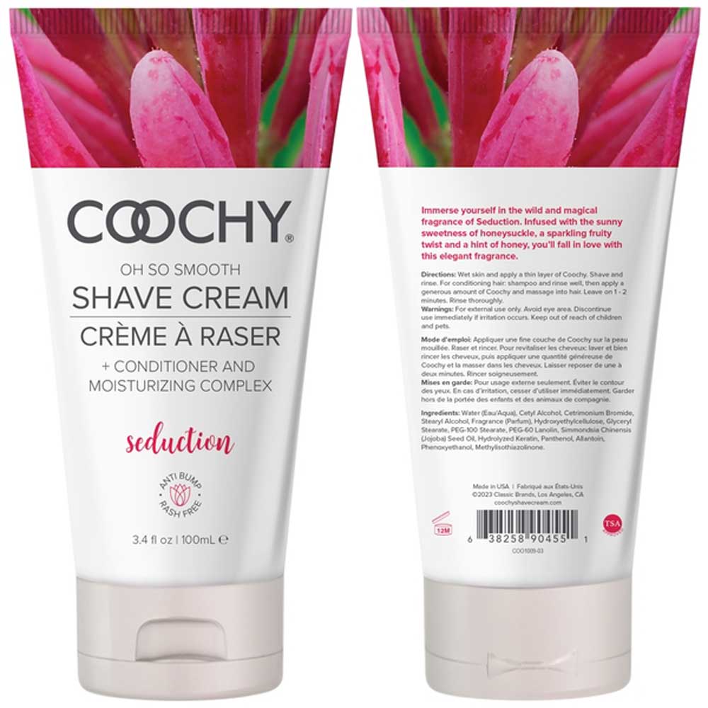 Coochy Oh So Smooth Shave Cream - Seduction - 3.4 Oz | 638258904551 | Available at EroticWarehouse.com
