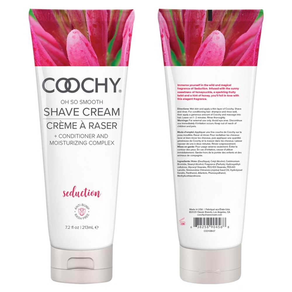 Coochy Oh So Smooth Shave Cream - Seduction - 7.2 Oz | 638258904568 | Available at EroticWarehouse.com