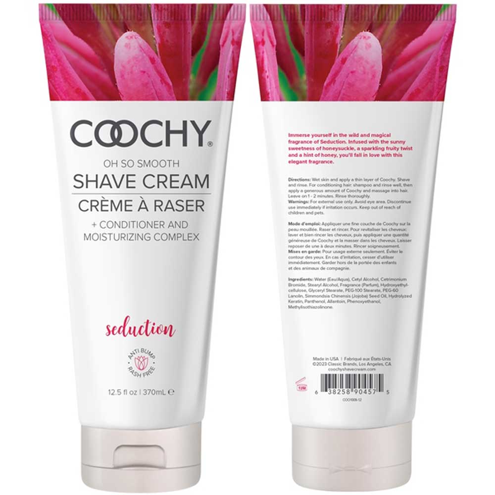 Coochy Oh So Smooth Shave Cream - Seduction - 12.5 Oz | 638258904575 | Available at EroticWarehouse.com