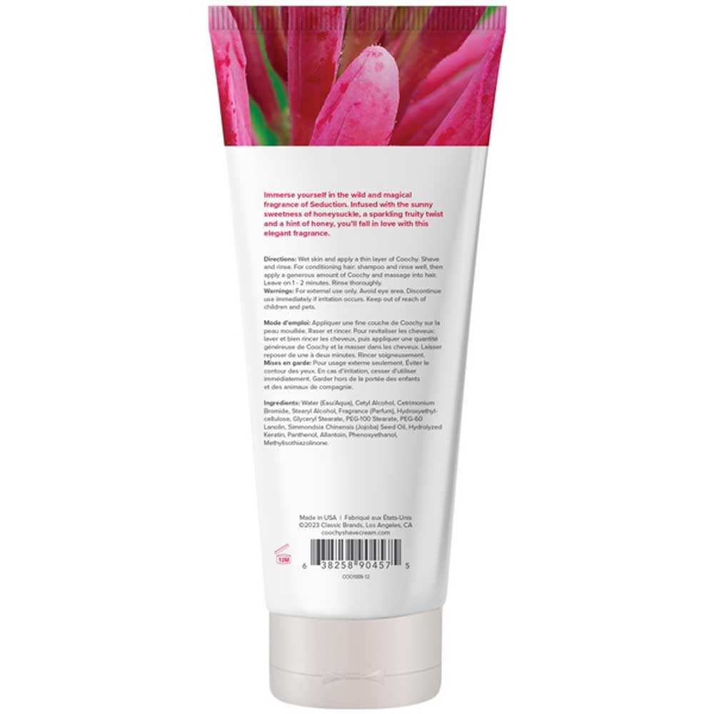 Coochy Oh So Smooth Shave Cream - Seduction - 12.5 Oz | 638258904575 | Available at EroticWarehouse.com