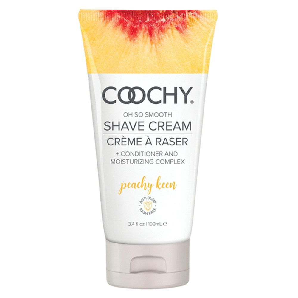 Coochy Oh So Smooth Shave Cream - Peachy Keen 3.4 Fl Oz 100ml | 638258902052 | Available at EroticWarehouse.com