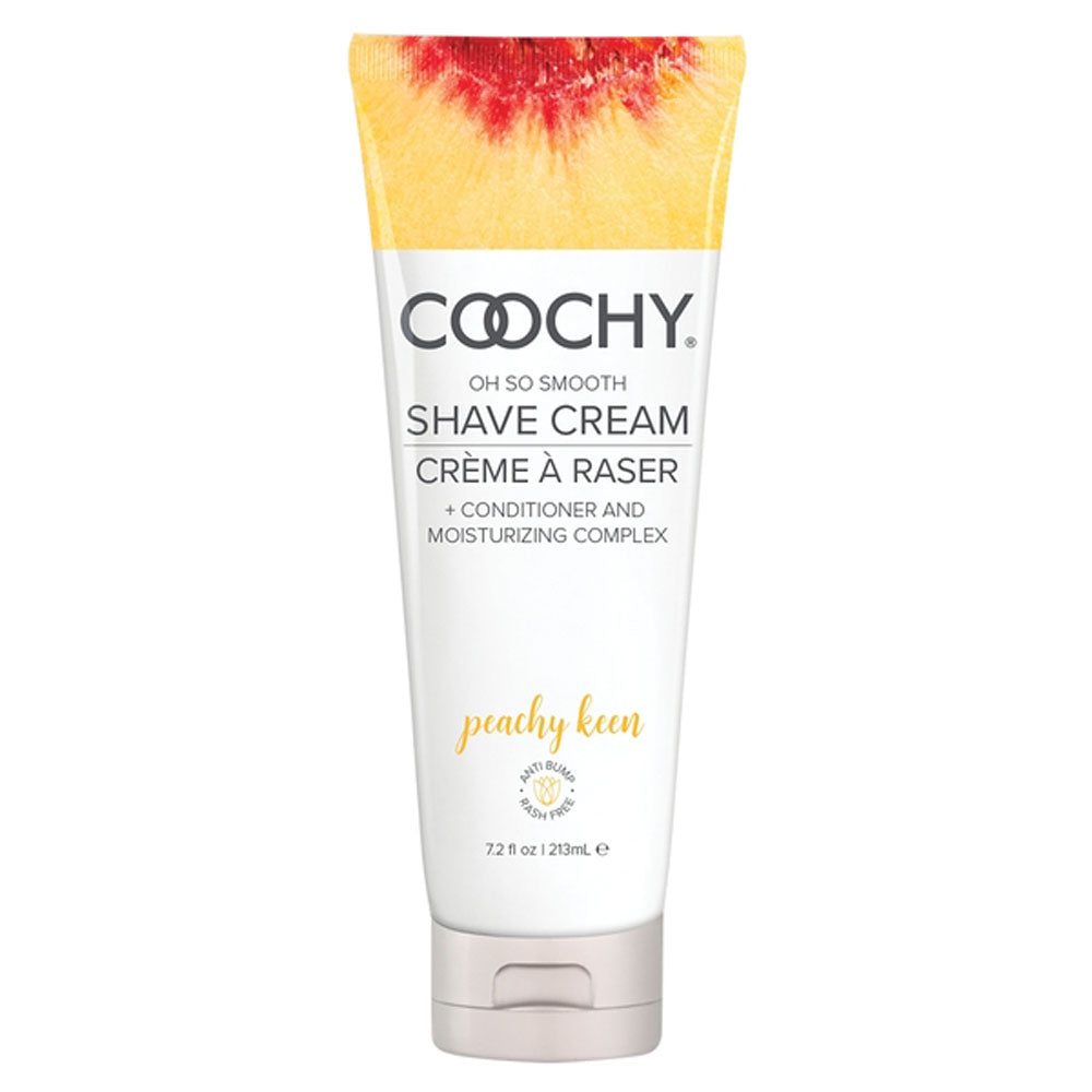 Coochy Oh So Smooth Shave Cream - Peachy Keen 7.2 Fl Oz 213ml | 638258902069 | Available at EroticWarehouse.com