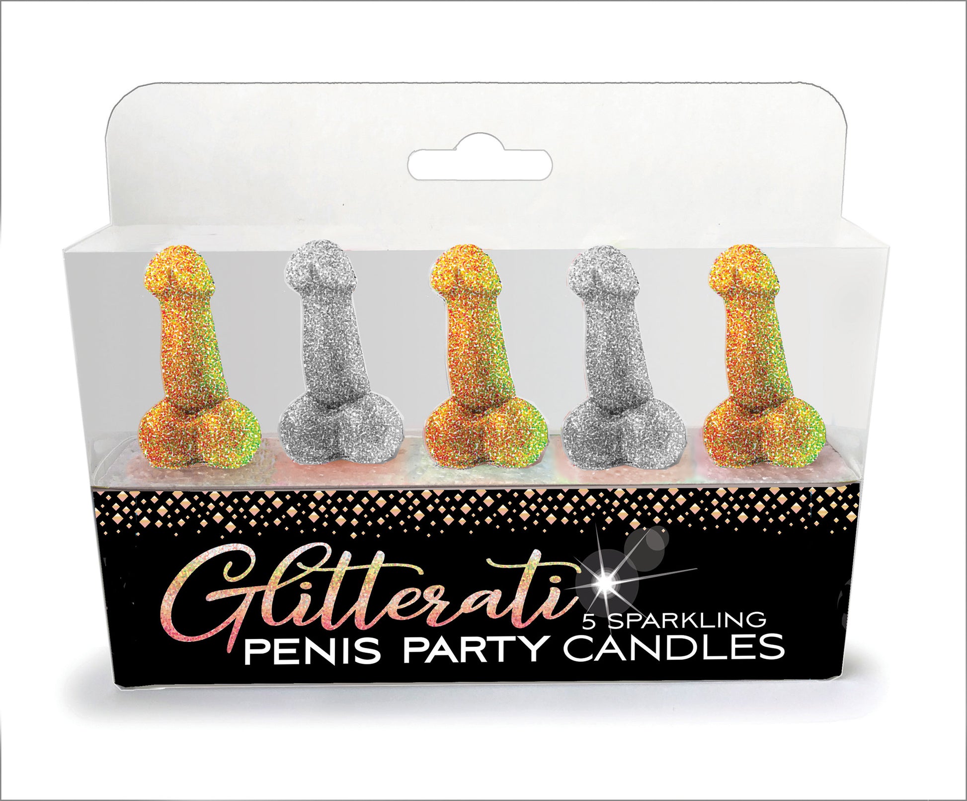 Glitterati Penis Party Candles | 817717010341 | Available at EroticWarehouse.com