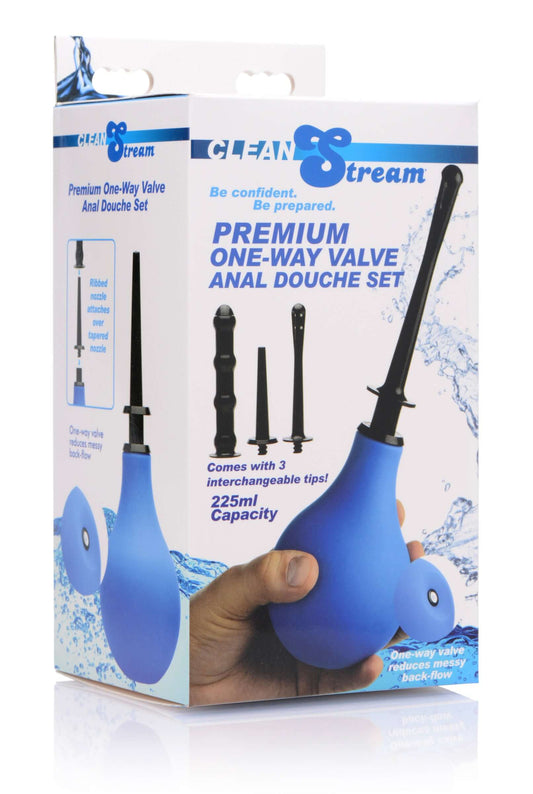 Premium One- Way Valve Anal Douche Set | 848518025807 | Available at EroticWarehouse.com