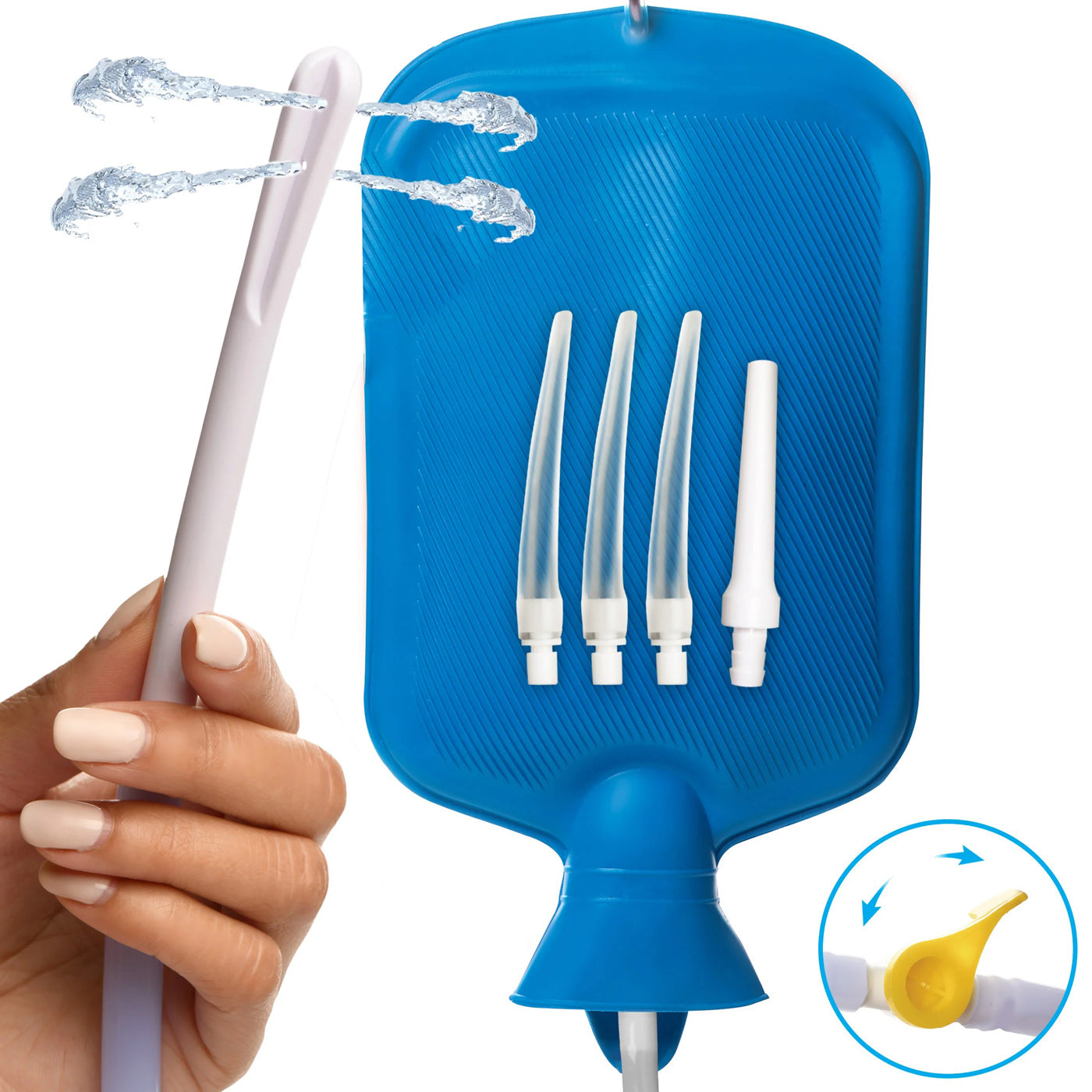 Deluxe Shower Enema Kit - Blue | 848518053701 | Available at EroticWarehouse.com