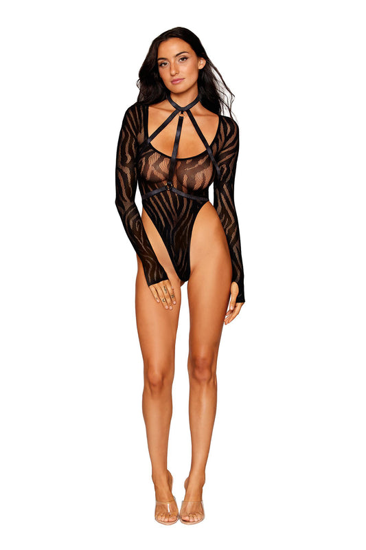 Teddy and Harness - One Size - Black | 888368346776 | Available at EroticWarehouse.com