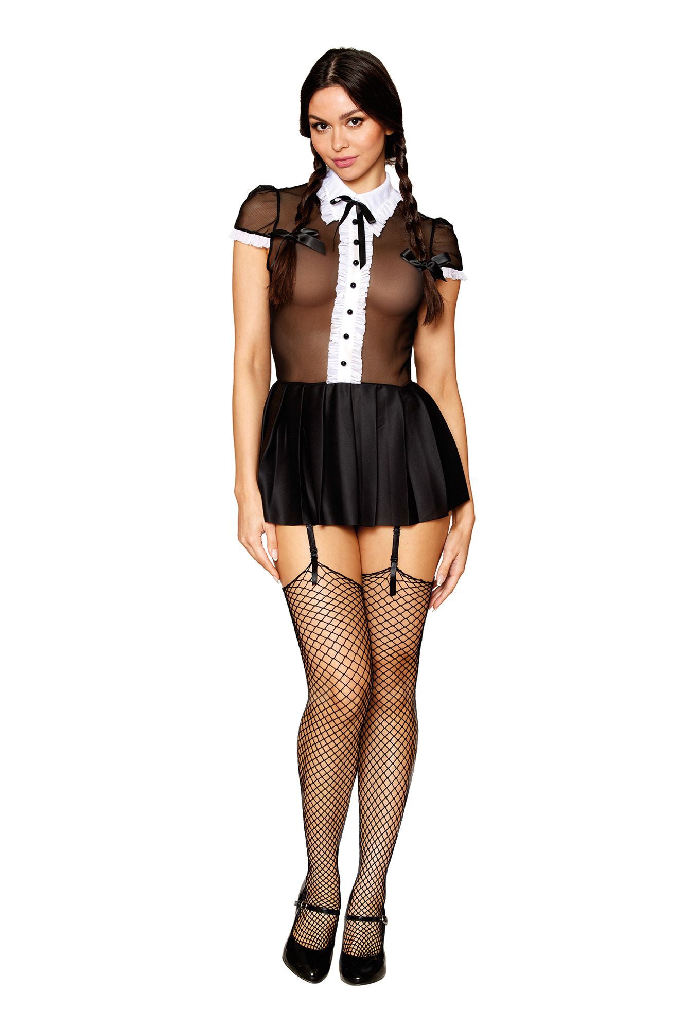 Gothic School Girl - Miss Behavin - One Size - Black | 888368347124 | Available at EroticWarehouse.com