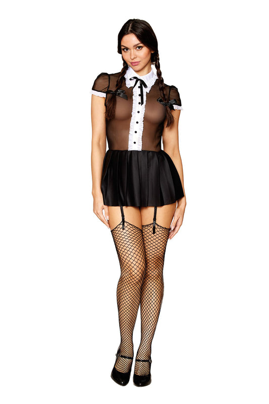 Gothic School Girl - Miss Behavin - One Size - Black | 888368347124 | Available at EroticWarehouse.com
