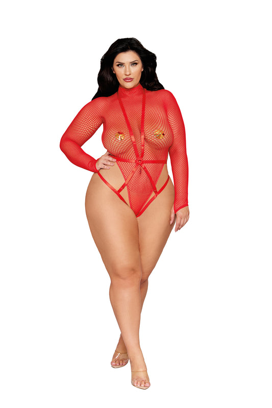 Teddy and Harness Dmnd - Queen Size - Poinsettia | 888368361960 | Available at EroticWarehouse.com